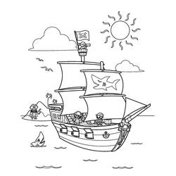 Malvorlage: Piratenschiff (Transport) #138303 - Kostenlose Malvorlagen zum Ausdrucken