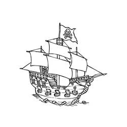 Malvorlage: Piratenschiff (Transport) #138349 - Kostenlose Malvorlagen zum Ausdrucken