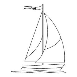 Zeichnungen zum Ausmalen: Segelboot - Kostenlose Malvorlagen zum Ausdrucken