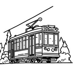 Malvorlage: Straßenbahn (Transport) #210532 - Kostenlose Malvorlagen zum Ausdrucken