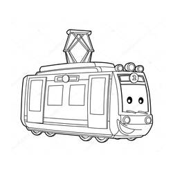 Malvorlage: Straßenbahn (Transport) #210545 - Kostenlose Malvorlagen zum Ausdrucken