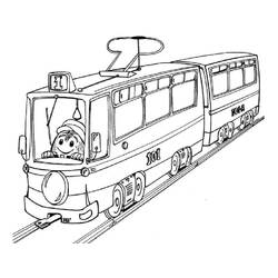 Malvorlage: Straßenbahn (Transport) #210546 - Kostenlose Malvorlagen zum Ausdrucken
