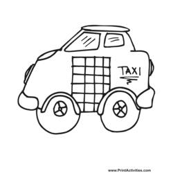 Malvorlage: Taxi (Transport) #137198 - Kostenlose Malvorlagen zum Ausdrucken