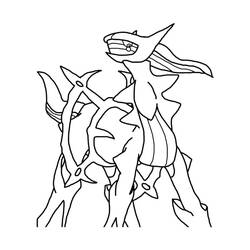 Zeichnungen zum Ausmalen: Arceus - Kostenlose Malvorlagen zum Ausdrucken