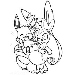 Zeichnungen zum Ausmalen: Sylveon - Kostenlose Malvorlagen zum Ausdrucken