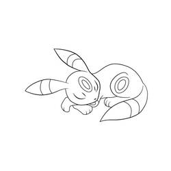 Zeichnungen zum Ausmalen: Umbreon - Kostenlose Malvorlagen zum Ausdrucken