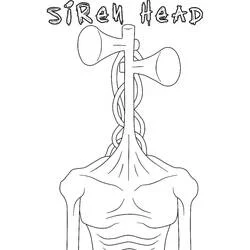 Malvorlage Siren Head mit hohem Lautsprecherkopf