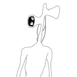 Malvorlage Siren Head mit offenem Mund