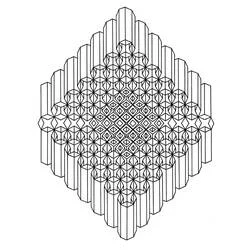 Malvorlage Rautenförmiges geometrisches Muster