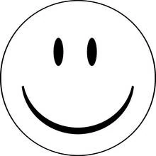 Malvorlage Smiley mit breitem Lächeln