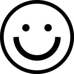 Malvorlage Smiley mit Punktaugen