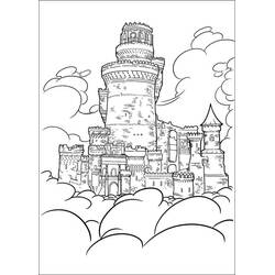 Malvorlage Schloss über den Wolken