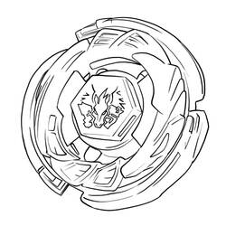 Malvorlage Beyblade Kreisel mit Drachen-Emblem