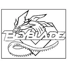Malvorlage Beyblade Logo mit Drachenkopf