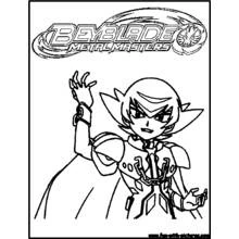 Malvorlage Beyblade Metal Masters Charakter hebt die Hand