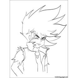 Malvorlage Kyoya Tategami mit wildem Blick