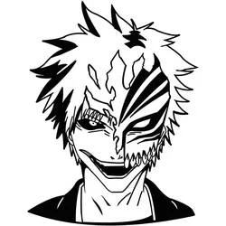 Malvorlage Ichigo Kurosaki mit Hollow-Maske Malvorlage Ichigo Kurosaki mit Hollow-Maske