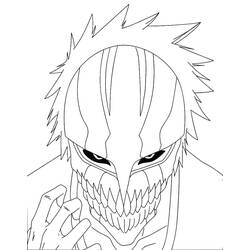 Malvorlage Ichigo Kurosaki mit seiner Hollow-Maske Malvorlage Ichigo Kurosaki mit seiner Hollow-Maske