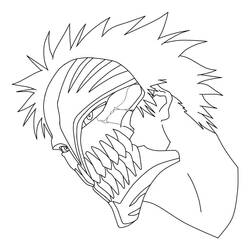 Malvorlage Ichigo Kurosaki mit Hollow-Maske Malvorlage Ichigo Kurosaki mit Hollow-Maske