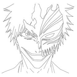 Malvorlage Ichigo Kurosaki mit Hollow-Maske Malvorlage Ichigo Kurosaki mit Hollow-Maske