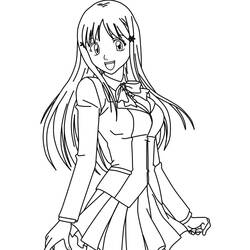 Malvorlage Orihime Inoue lächelnd in Schuluniform Malvorlage Orihime Inoue lächelnd in Schuluniform