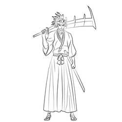 Malvorlage Renji Abarai mit seinem großen Schwert Malvorlage Renji Abarai mit seinem großen Schwert