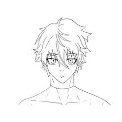 Malvorlage Seishiro Nagi Porträt von vorne