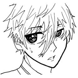 Malvorlage Seishiro Nagi Nahaufnahme Porträt