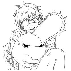 Chainsaw Man - Kostenlose Ausmalbilder zum Ausdrucken