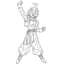 Gogeta aus Dragon Ball Z - Kostenlose Ausmalbilder zum Ausdrucken