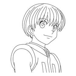 Malvorlage Shalnark im Porträt aus Hunter x Hunter