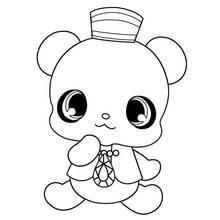 Malvorlage Jewelpet Bärenjunges mit kleinem Hut
