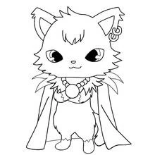 Malvorlage Dian das Jewelpet mit Umhang