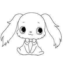 Malvorlage Jewelpet Io mit langen Hängeohren