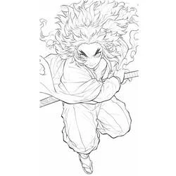Schönes Kyojuro Rengoku (Anime und Manga) Ausmalbild #220430 zum Ausdrucken und Gestalten