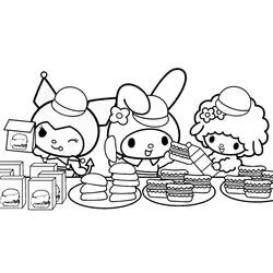 My Melody - Kostenlose Ausmalbilder zum Ausdrucken