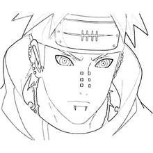 Malvorlage Yahiko porträt mit stirnband und piercings