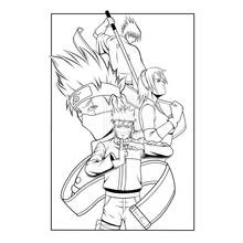 Malvorlage Naruto mit Kakashi und Sasuke