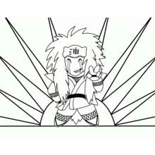 Malvorlage Jiraiya in heldenhafter Pose