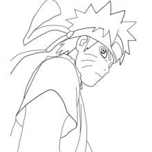 Malvorlage Naruto im Profil mit Stirnband