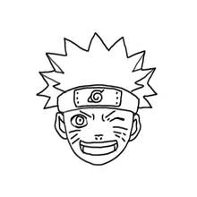 Malvorlage Naruto zwinkert mit breitem Lächeln