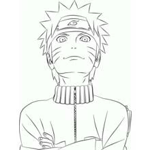 Malvorlage Naruto mit intensivem Blick