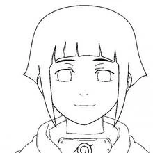 Malvorlage Hinata im Nahporträt