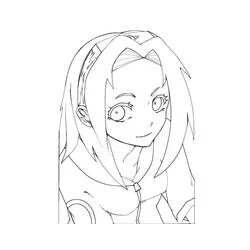Malvorlage Sakura Haruno lächelndes Porträt