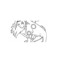 Malvorlage Sakura Haruno in Kampfposition