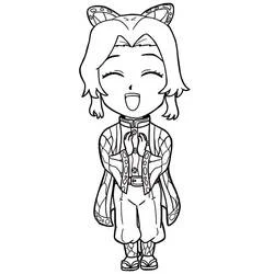 Malvorlage Shinobu Kocho im Chibi-Stil