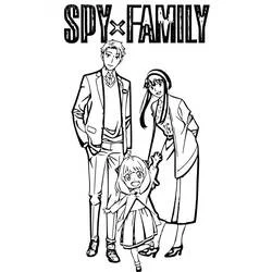Malvorlage Spy x Family als Familie