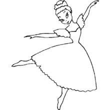 Malvorlage Tänzer in einer anmutigen Ballettpose