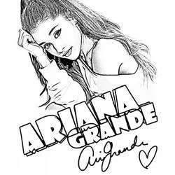 Ariana Grande - Kostenlose Ausmalbilder zum Ausdrucken Ariana Grande - Kostenlose Ausmalbilder zum Ausdrucken