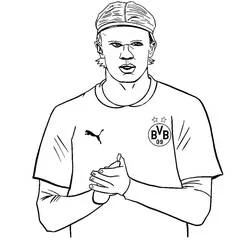 Erling Haaland - Kostenlose Ausmalbilder zum Ausdrucken Erling Haaland - Kostenlose Ausmalbilder zum Ausdrucken